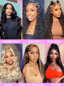 13x6 Lace Front Wigs Human Hair 180 Density Pre Plucked Straight Lace Front Wigs Human Hair With Baby Hair Lace Frontal Straight Wigs Human Hair For Women