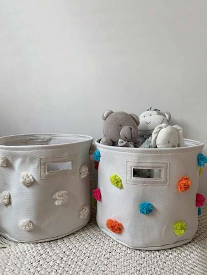 1 件婴儿玩具布艺储物桶、尿布和杂物储物箱爱心情人节