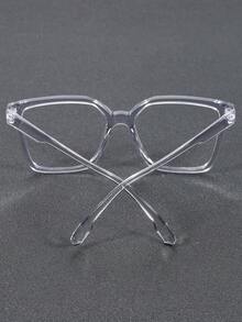 1 chiếc kính trong suốt hình học bằng nhựa hàng ngày cổ điển hiện đại đơn giản cho nam để trở lại trường học cuộc sống hàng ngày văn phòng đọc sách trang trí phụ kiện kính - Trong sáng - Xem 8