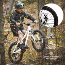 20 Inch Kids' Bike, Boys Girls Mountain Bike Ages 8-12, 7 Speed Teenager Children Kids' Bicycles, Front Suspension Disc Brake Rear V-Brake, High Steel Frame - 白色 - 查看 6