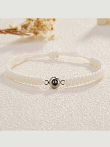 1 Stück personalisierte Foto-Projektions-Armband, rundes Projektions-Foto-Armband, buntes geflochtenes Projektions-Armband, geschlechtsneutrales Design, geeignet für Männer, Frauen, Paar, Familie, Freunde und Haustiere. Weihnachten, Halloween, Muttertag, Vatertag, Valentinstag und Geburtstagsgeschenk