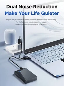 EAGET 1TB 便携式外置硬盘超薄 2.5 英寸 USB 3.0 HDD 兼容 PC、PS4、台式机、书籍、笔记本电脑存储扩展备份快速传输（双盘位，单盘 500G） - 藍色 - 查看 8