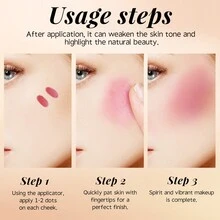 1 件装腮红混合棒红色粉色橙色面部唇部和眼部混合腮红膏多功能化妆圣诞节礼物（0.24 盎司） - 腮紅棒 - 查看 7