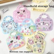 6 件装可爱卡通小狗文具手提包、零食/礼品包装拉链袋、安全、款式多样（款式随机发送） - 彩色 - 查看 1