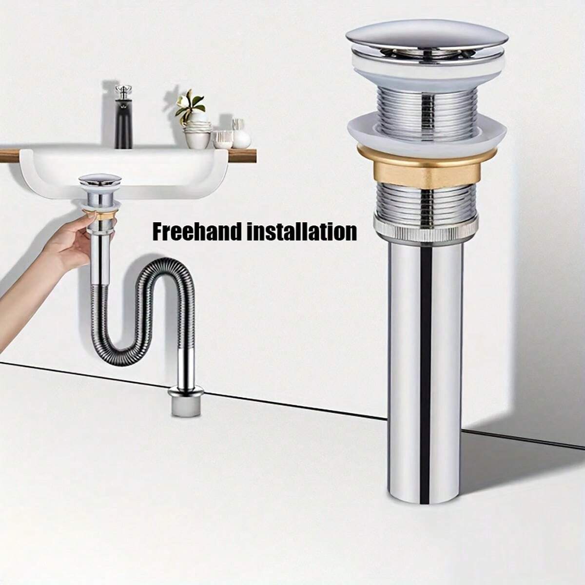 Bonnet D'évier Pop-down Signature Hardware – Modèle SHLD100CP, Finition Chrome, Pour Salle De Bain