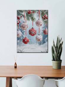 5D DIY Landscape Diamond Painting Kit, Christmas Atmosphere Scenery, Diamond Art Home Decor Wall Mosaic - Multicolor - View 5