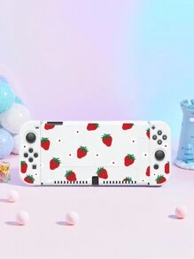 1 个草莓花卉图案保护壳，适用于 Switch OLED/Switch NS/Lite 控制台，是与 Switch 玩家兼容的最佳礼物 - 彩色 - 查看 10