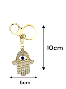 chaveiro de metal - Azul bebê - Visão 2