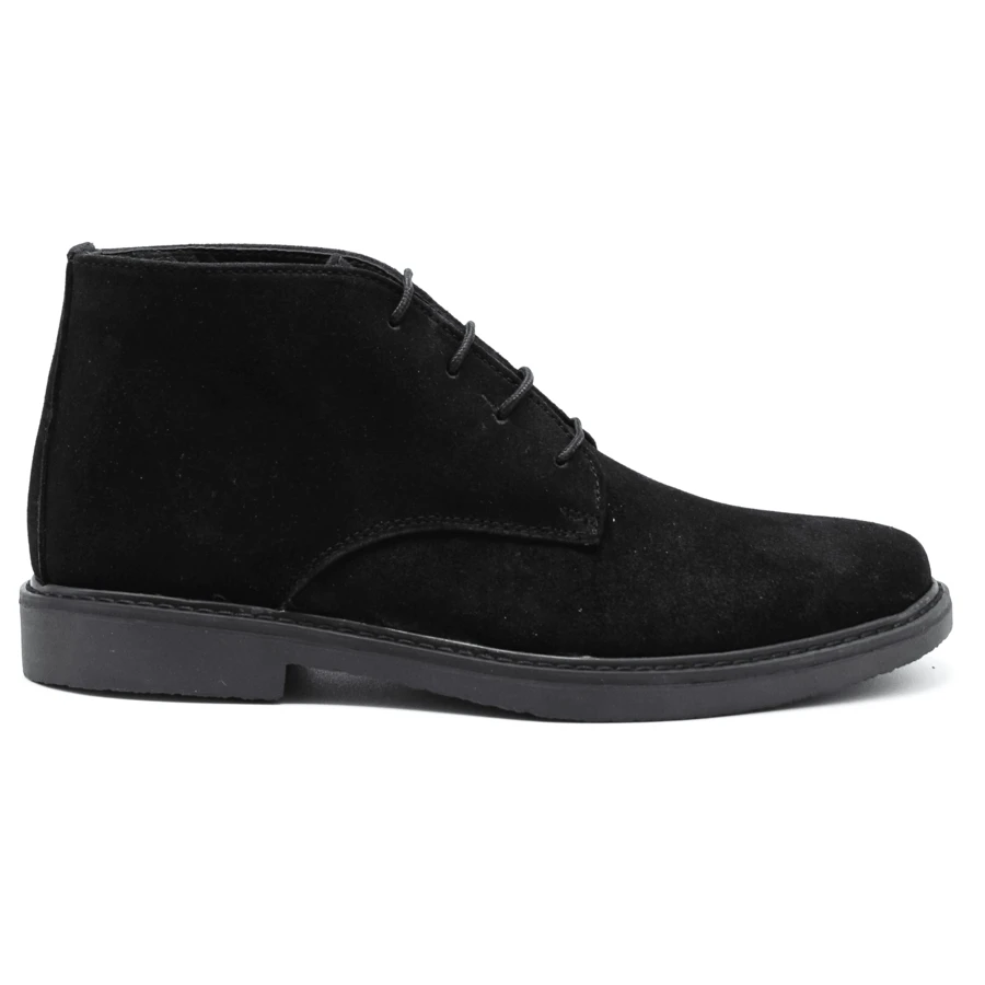 Botín Casual Piel Hombre Caballero Chelsea Botas tipo Chukka - Negro - Ver 1