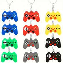 6 piezas/12 piezas Llaveros de control de videojuegos - Perfectos para fiestas con temática de juegos, regalos de cumpleaños, recompensas escolares y regalos de Navidad