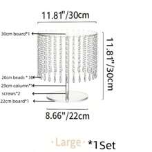 1 Piece Or 1 Set Acrylic Cake Stand, Round Cupcake Stands, Clear Dessert Display, Afternoon Tea Cup Cakes With Crystal Chandelier For Weddings Birthday Party Baby Shower Dinner Table Decor (DIY Requires Self Installation And Easy Operation, The Specific Quantity Of Accessories Is Indicated In The SKU Diagram)Christmas Gift