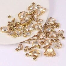 130 peças de strass de cristal de tamanhos variados, garras de vidro costuradas, enfeites de strass com parte traseira plana para artesanato faça você mesmo, roupas, sapatos, vestidos, acessórios de joias