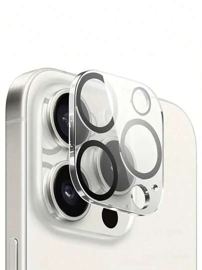 1 pieza de protector de lente de cámara de vidrio templado ultra claro para LPhone 17/16/15/14/13/12/11 Promax, con dureza 9H, a prueba de caídas, a prueba de arañazos, resistente al agua, a prueba de golpes, anti-caídas, anti-arañazos y anti-huellas dactilares, con cobertura completa