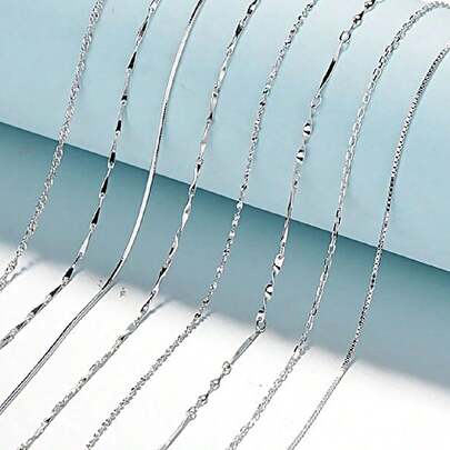 Newsoul 1pc Versatile Layered Necklace, 925 Sterling Silver Plated Gold, Minimalist Design, Women's Necklace, Elegant Jewelry, Gift For Girlfriend