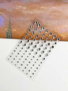 2 件泪珠水钻贴纸、脸部宝石贴纸、闪亮钻石化妆贴纸，适合舞台、节日、圣诞节、婚礼、生日、情人节，是送给女朋友的理想礼物 - 彩色 - 查看 5