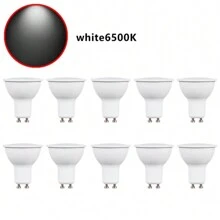 4pcs/10pcs GU10 LED Bulb Replacement Light Source, AC220-240V, Cool White 6500K Or Warm White 3000K, Suitable For Bedroom, Study, Corridor, Indoor Lighting