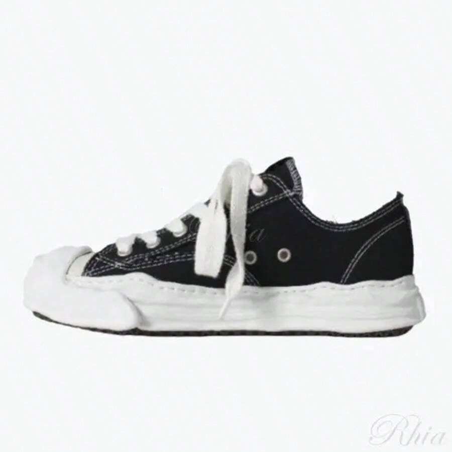 Maison Mihara Yasuhiro Zapatillas de caña baja Hank OG Sole en negro - Negro - Ver 1