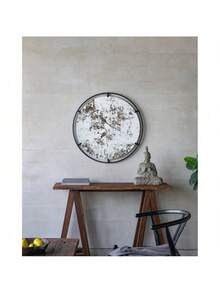 32" X 22" Rectangle Antiqued Wall Mirror Wall Mirror With Black Metal Frame, Home Wall Decor, Bedroom Living Room Entryway Wall Accent - 黑色+鐵色 - 查看 10