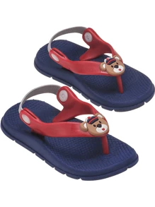 ELASTIC SLIPPERS ANATOMICAL SLIPPERS DECORATED WITH BABY BEAR - 藏蓝色 - 查看 10