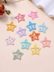 6 chiếc kẹp BB hình ngũ giác Y2k nhiều màu sắc được gửi ngẫu nhiên - Nhiều màu - Xem 4