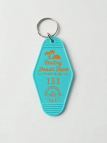 1pc Colorful Hotel Room Key Chain, Rhombus Shaped Hotel/Motel Key Holder - Multicolor - View 5