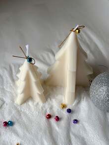 1 件 3D 方形硅胶模具适用于圣诞树蜡烛 DIY 环氧树脂手工蜡烛、石膏、树脂水晶工艺品家居装饰 - 白色 - 查看 3