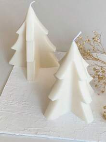 1 件 3D 方形硅胶模具适用于圣诞树蜡烛 DIY 环氧树脂手工蜡烛、石膏、树脂水晶工艺品家居装饰 - 白色 - 查看 5