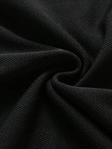 2pcs Men's Letter Print Sweatshirt And Drawstring Waist Pants Set, Autumn - Black - View 7