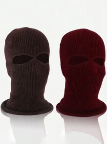 1Pc Motorcycle&Bicycle Riding Windproof Knit Hat Skiing Mask Warm Balaclava Full Face Cover Headwear Unisex Outdoor Sports Cycling Hiking Fishing Hat - Multicolor - View 4