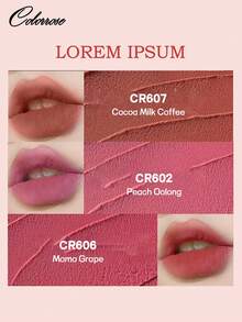 COLORROSE Gloss Labial Matte de Veludo, Batom Matte, Gloss Labial Matte Suave, Cor de Longa Duração, Batom Líquido Leve, Maquiagem Diária - CR601 - Visão 10