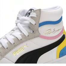 Puma Contrast Color Lace-Up Casual Versatile Fashion High-Top Sneakers, Suitable For Everyday Wear