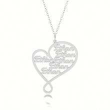 Collar con nombre personalizado Amor eterno Collar con nombre en inglés personalizado para mujer, admite de 1 a 8 letras, regalo familiar