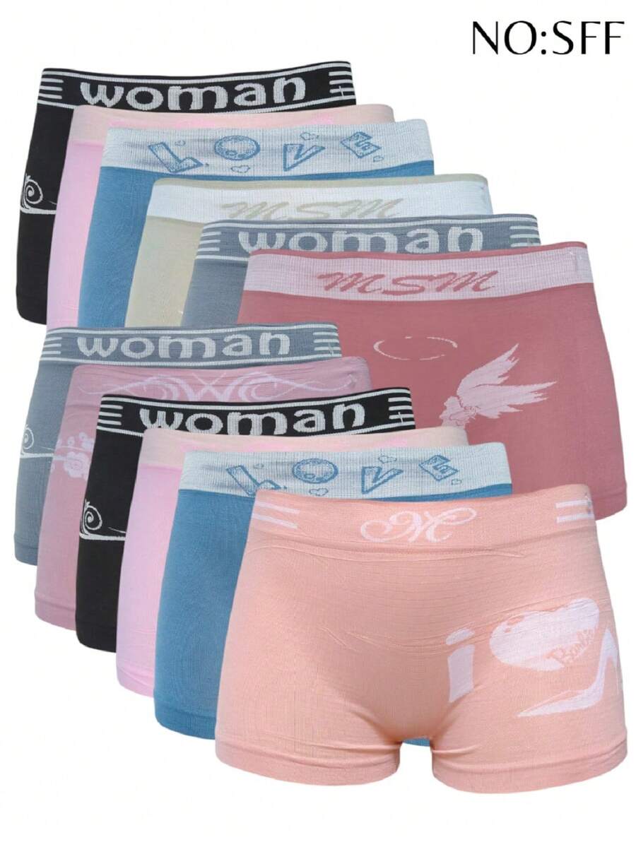 Boxer Mujer De Licra Varios Colores Y Diseños Pack De 12 - Multicolor - Ver 1