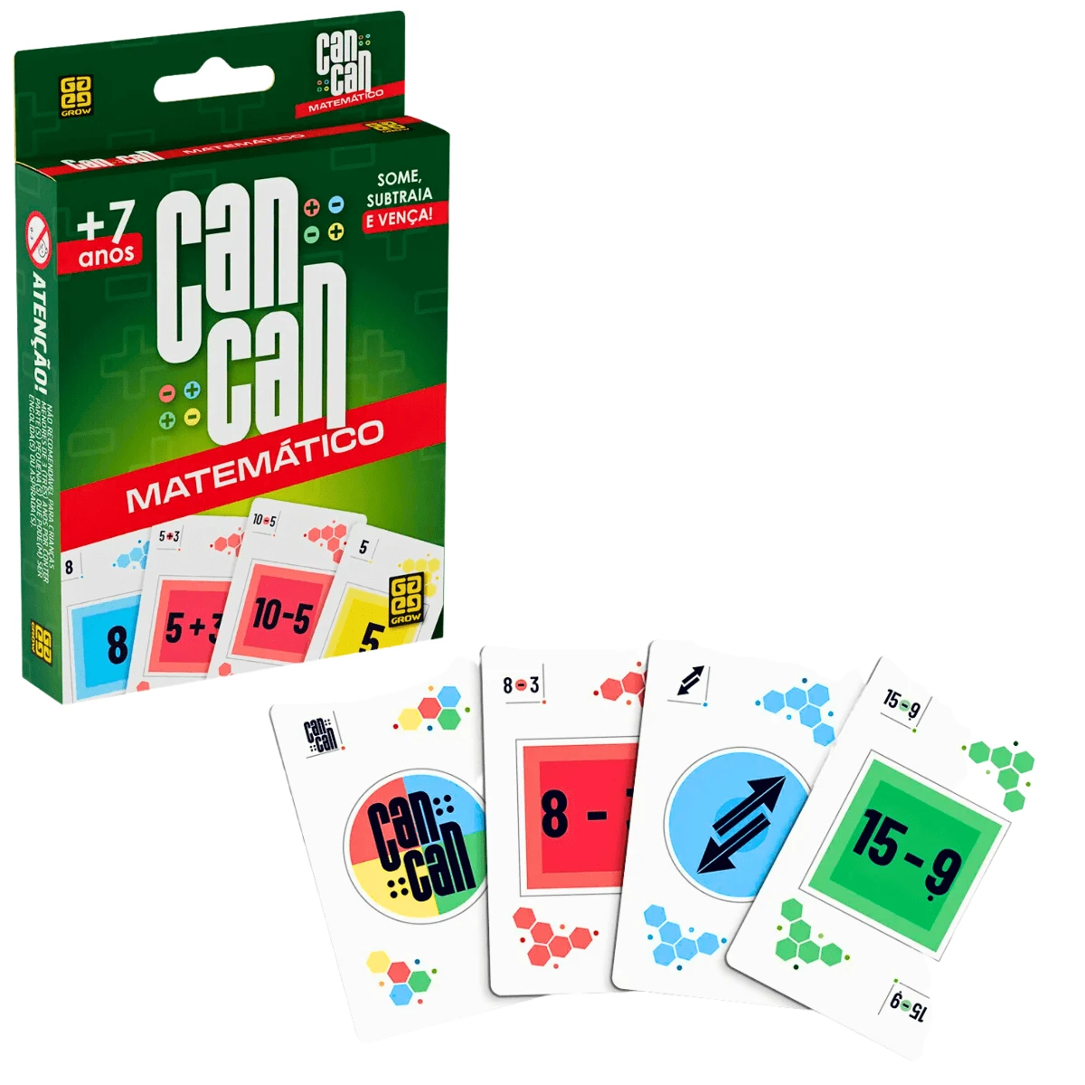 Can Can Math Card Game Grow - 綠色 - 查看 1