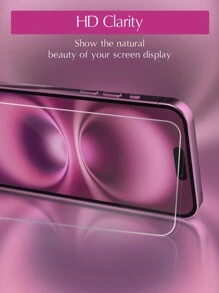 2片装全屏透明钢化玻璃屏幕保护膜，兼容 17/17 Pro/17 Pro Max/17 Air/16 Pro Max/16/16e/14/15 Pro Max/13/12/11，高清防刮钢化玻璃 - 無色 - 查看 5