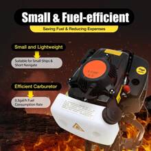 4 Stroke Outboard Motor & Fishing Boat Outboard Engine Air Cooling System 55cc - Black - View 9