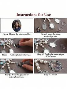 1pc Wedding Bouquet Photo Charm Bridal Bouquet Photo Charms For Wedding Memory Bow Pearl Charm Heart Style Pendant Wedding Party Decorations