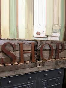 复古质朴的金属墙面字母 A-Z，12 英寸薄金属，耐用的墙面艺术，个性化标志，适用于家居装饰、酒吧、商店标牌、乔迁礼物，非常适合圣诞节、万圣节、感恩节、父亲节、母亲节 - YOHWOR - 1pc - 查看 7