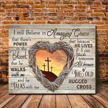 1 件家居装饰，高清家居装饰墙艺术，无框帆布画 - 心痛墙饰 - 我仍然相信印花 - 客厅和卧室装饰 - 送给她/他的节日礼物 - 彩色 - 查看 6