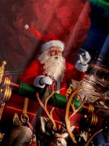 Áo sơ mi tay ngắn thời trang ngày lễ Giáng sinh dành cho nam Big & Tall có in hình ông già Noel, hươu, phong cảnh tuyết 3D kỹ thuật số ve áo có túi ngực - Nhiều màu - Xem 5