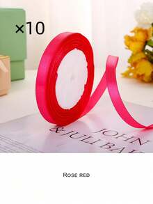1pc (10 cuộn) Ruy băng trang trí rộng 1cm cho hoa, hộp đựng bánh, Giáng sinh, nơ, Ruy băng satin - Nhiều màu - Xem 38