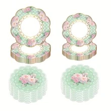 10 món đồ dùng tiệc trà hoa, đĩa giấy hoa, khăn ăn, bàn nói chuyện, đĩa giấy hoa cổ điển xinh xắn, tiệc trà chiều, ngày của mẹ, đồ trang trí tiệc sinh nhật, tiệc cô dâu, tiệc cưới và kỷ niệm - Nhiều màu - Xem 6