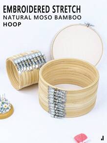 10 peças/conjunto de bastidor de ponto cruz bordado de bambu cáqui e verde, artesanato faça você mesmo, pode ser usado como decoração de casa, enfeite de Halloween e Natal, chaveiro de telefone, pingente de bolsa, decoração de mesa, pingente de carro