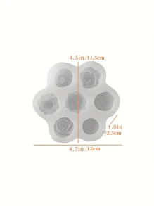 7 腔玫瑰牡丹花硅胶模具，用于树脂铸造，3D 蜡烛香皂蛋糕装饰模具，圆形花朵形状模具，用于 DIY 手工工艺品 - 适用于家居装饰、壁炉、客厅、中央装饰、办公室、情人节礼物、蜡烛套装、香薰蜡烛、朋友礼物、女性礼物的材料