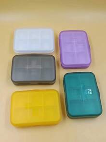 新款十字6格药盒便携式一周旅行药品收纳盒分装药丸盒密封不粘味小药盒 - 綠色 - 查看 7