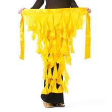 1 Piece Women's Belly Dance Hip Scarf Belt Skirt With Lace-Up Tassel Hem Wave Skirt - Multicolor - View 9