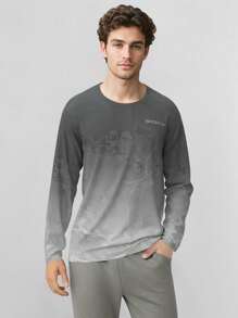 Męska sportowa koszulka z okrągłym dekoltem i długim rękawem, z nadrukiem cyfrowym 3D, wędkarstwem, wędrówkami, bieganiem, treningiem na świeżym powietrzu, wydajnością - Wielokolorowe - Zobacz 3