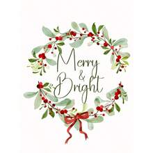 1 件圣诞祝福藤条花环圣诞装饰海报帆布画墙壁艺术画家居装饰无框架 - 彩色 - 查看 57