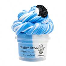 1 pieza de Kit de Slime de Mantequilla suave y elástico - No pegajoso, con aroma a pastel, textura esponjosa, adecuado para recuerdos de fiesta, regalos y juego creativo - Fácil y divertido de hacer, incluye pegatinas aleatorias - Multicolor - Ver 14