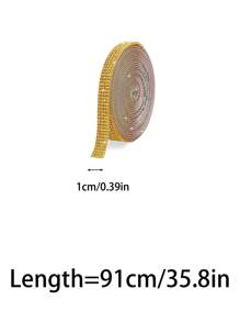 1 buc. Bandă adezivă cu strasuri aurii cu diamante artificiale de 2 mm, decorațiuni DIY pentru meșteșuguri, telefon, mașină
